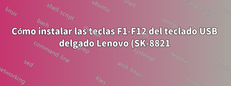 Cómo instalar las teclas F1-F12 del teclado USB delgado Lenovo (SK-8821) en Windows 10