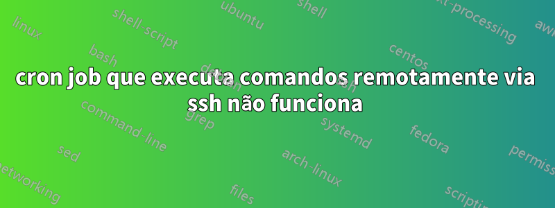 cron job que executa comandos remotamente via ssh não funciona