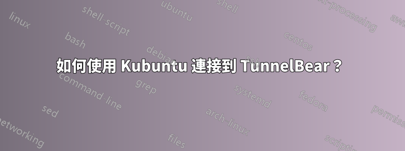 如何使用 Kubuntu 連接到 TunnelBear？