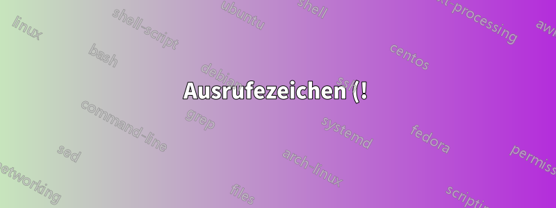 Ausrufezeichen (!) im Registrierungspfad