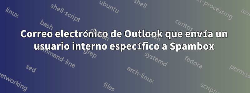 Correo electrónico de Outlook que envía un usuario interno específico a Spambox