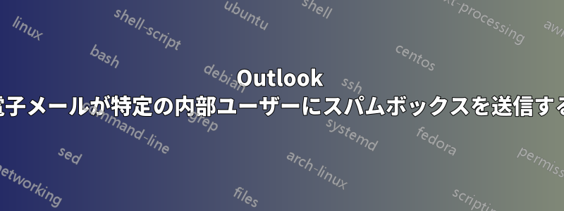 Outlook 電子メールが特定の内部ユーザーにスパムボックスを送信する