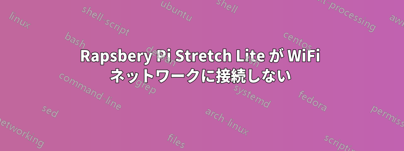 Rapsbery Pi Stretch Lite が WiFi ネットワークに接続しない