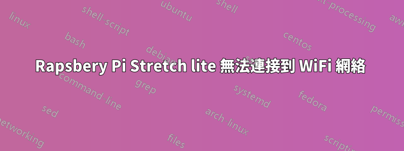 Rapsbery Pi Stretch lite 無法連接到 WiFi 網絡