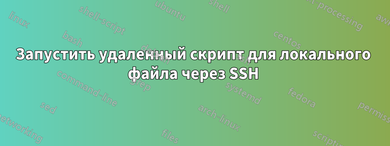 Запустить удаленный скрипт для локального файла через SSH