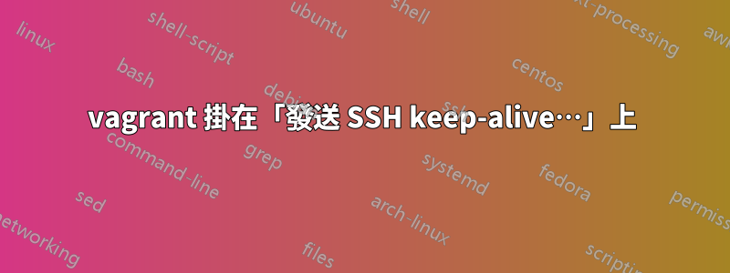 vagrant 掛在「發送 SSH keep-alive…」上