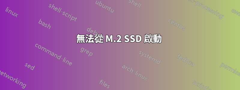 無法從 M.2 SSD 啟動