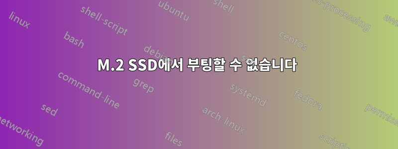 M.2 SSD에서 부팅할 수 없습니다