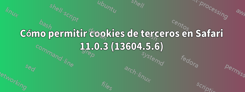 Cómo permitir cookies de terceros en Safari 11.0.3 (13604.5.6)