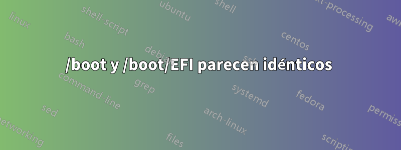 /boot y /boot/EFI parecen idénticos