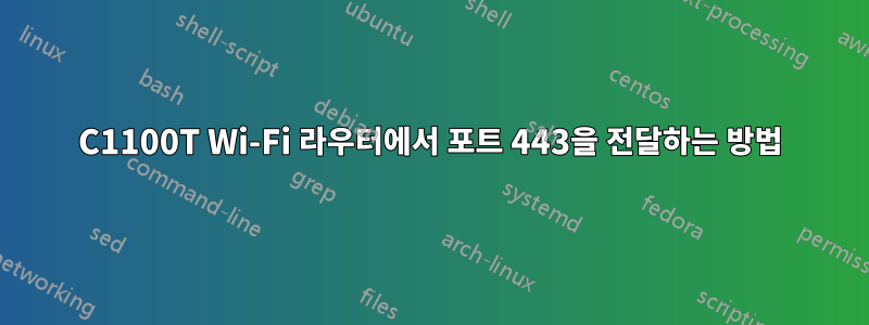 C1100T Wi-Fi 라우터에서 포트 443을 전달하는 방법