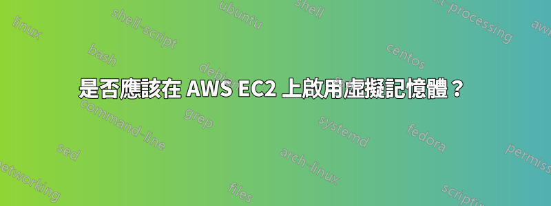 是否應該在 AWS EC2 上啟用虛擬記憶體？