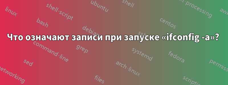 Что означают записи при запуске «ifconfig -a»?