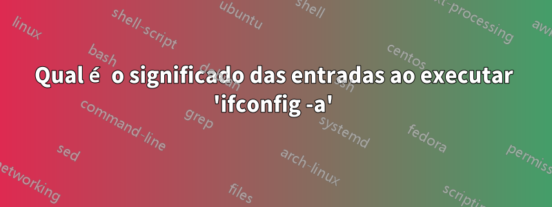 Qual é o significado das entradas ao executar 'ifconfig -a'