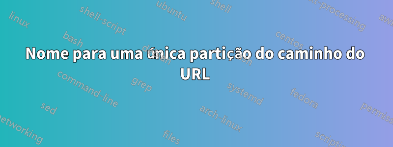 Nome para uma única partição do caminho do URL