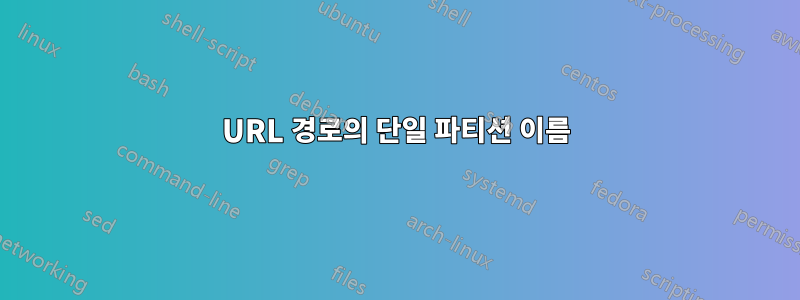 URL 경로의 단일 파티션 이름