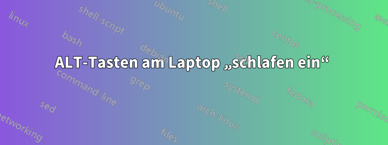 ALT-Tasten am Laptop „schlafen ein“