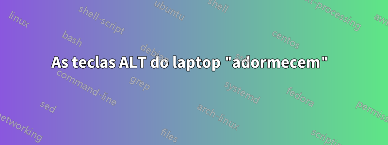 As teclas ALT do laptop "adormecem"