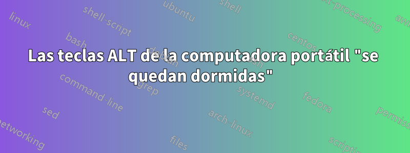 Las teclas ALT de la computadora portátil "se quedan dormidas"