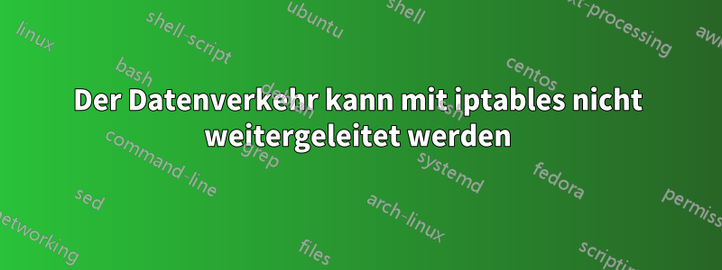 Der Datenverkehr kann mit iptables nicht weitergeleitet werden