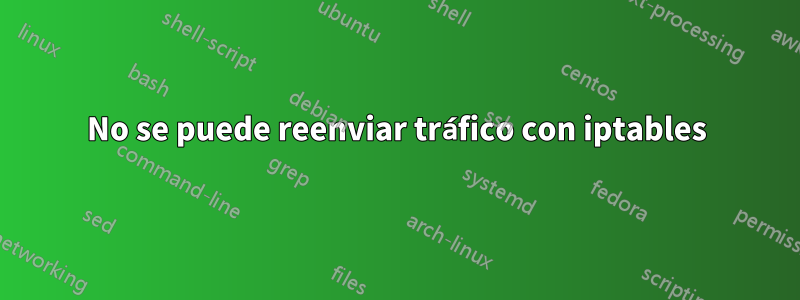 No se puede reenviar tráfico con iptables