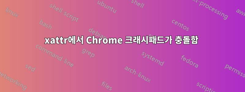 xattr에서 Chrome 크래시패드가 충돌함