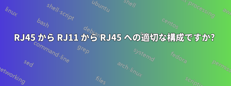 RJ45 から RJ11 から RJ45 への適切な構成ですか?