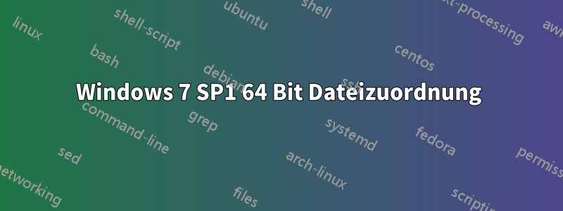 Windows 7 SP1 64 Bit Dateizuordnung