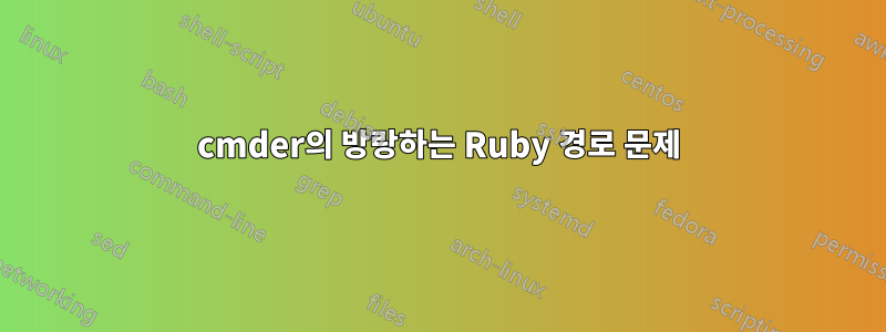 cmder의 방랑하는 Ruby 경로 문제