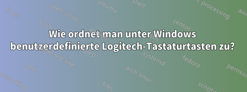 Wie ordnet man unter Windows benutzerdefinierte Logitech-Tastaturtasten zu?