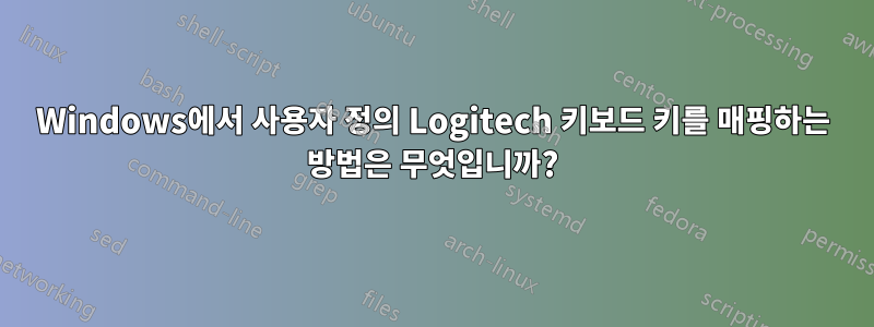 Windows에서 사용자 정의 Logitech 키보드 키를 매핑하는 방법은 무엇입니까?