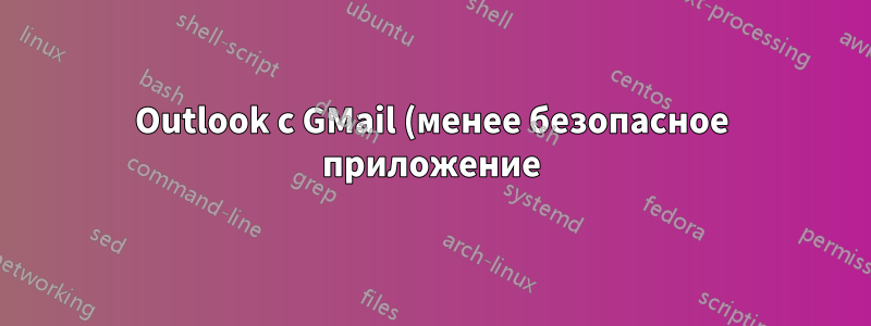 Outlook с GMail (менее безопасное приложение)