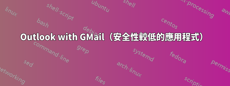 Outlook with GMail（安全性較低的應用程式）