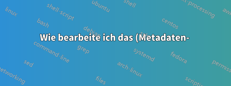 Wie bearbeite ich das (Metadaten-)Feld „Kommentare“ eines Ordners?