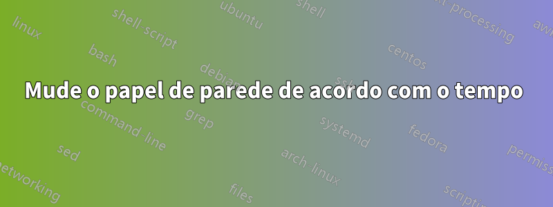 Mude o papel de parede de acordo com o tempo