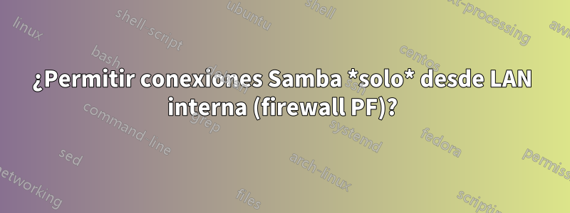 ¿Permitir conexiones Samba *solo* desde LAN interna (firewall PF)?