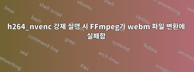 h264_nvenc 강제 실행 시 FFmpeg가 webm 파일 변환에 실패함