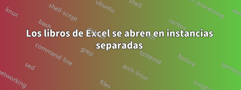 Los libros de Excel se abren en instancias separadas