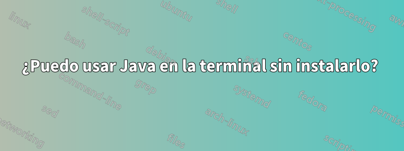 ¿Puedo usar Java en la terminal sin instalarlo?