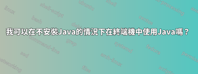 我可以在不安裝Java的情況下在終端機中使用Java嗎？