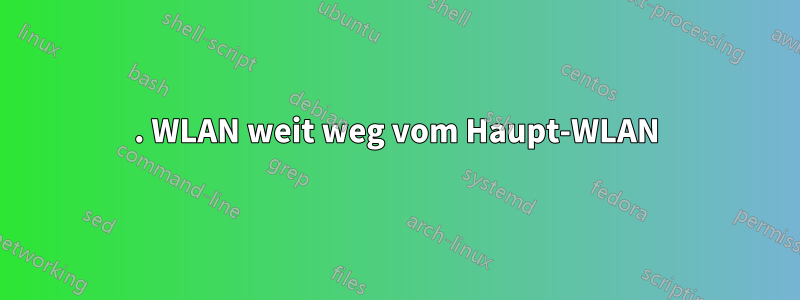 2. WLAN weit weg vom Haupt-WLAN