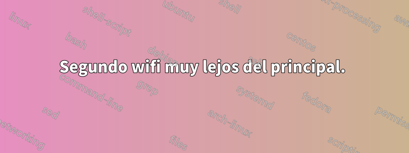 Segundo wifi muy lejos del principal.
