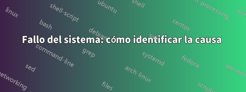 Fallo del sistema: cómo identificar la causa