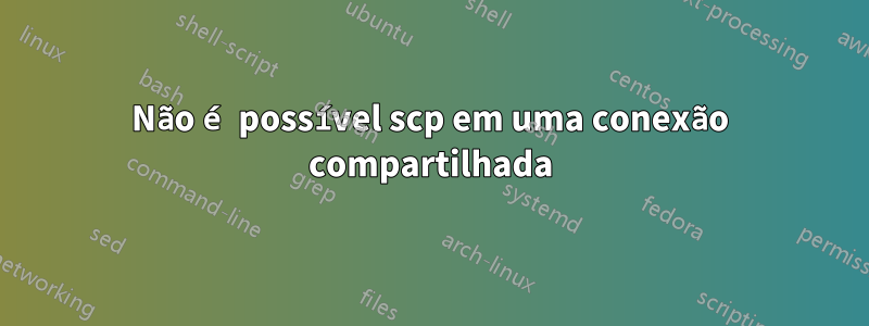 Não é possível scp em uma conexão compartilhada