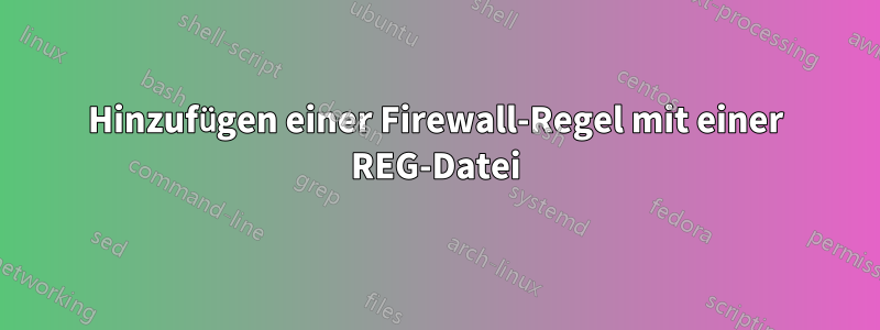 Hinzufügen einer Firewall-Regel mit einer REG-Datei