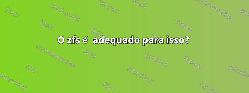 O zfs é adequado para isso?