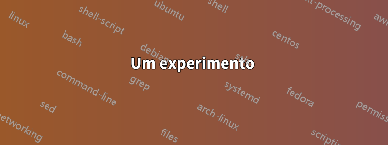 Um experimento