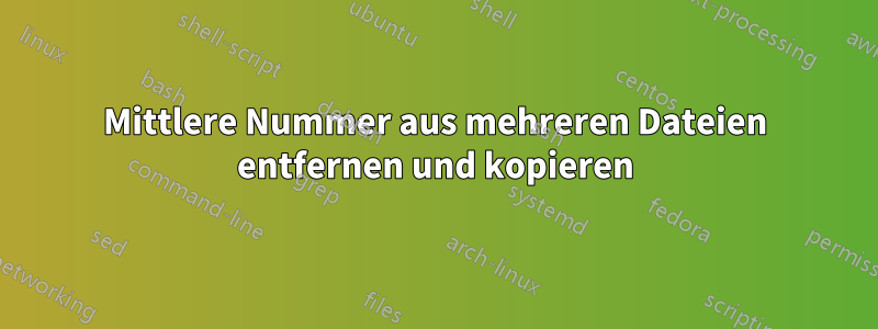Mittlere Nummer aus mehreren Dateien entfernen und kopieren