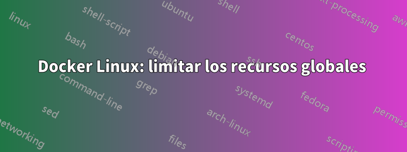 Docker Linux: limitar los recursos globales