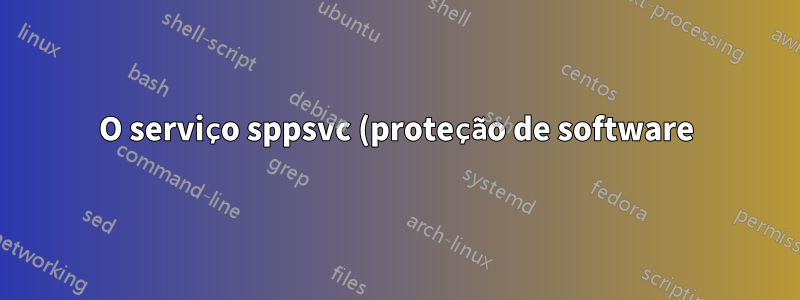 O serviço sppsvc (proteção de software) continua parando mesmo se tentarmos iniciá-lo